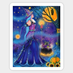 Strange Brew Halloween witch by Renee Lavoie Sticker